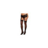Bas collant grande taille noirs jarretelles shorty intégré 